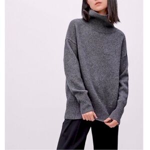 Babaton | NICOLAS Cashmere & Wool Marled Turtleneck Sweater